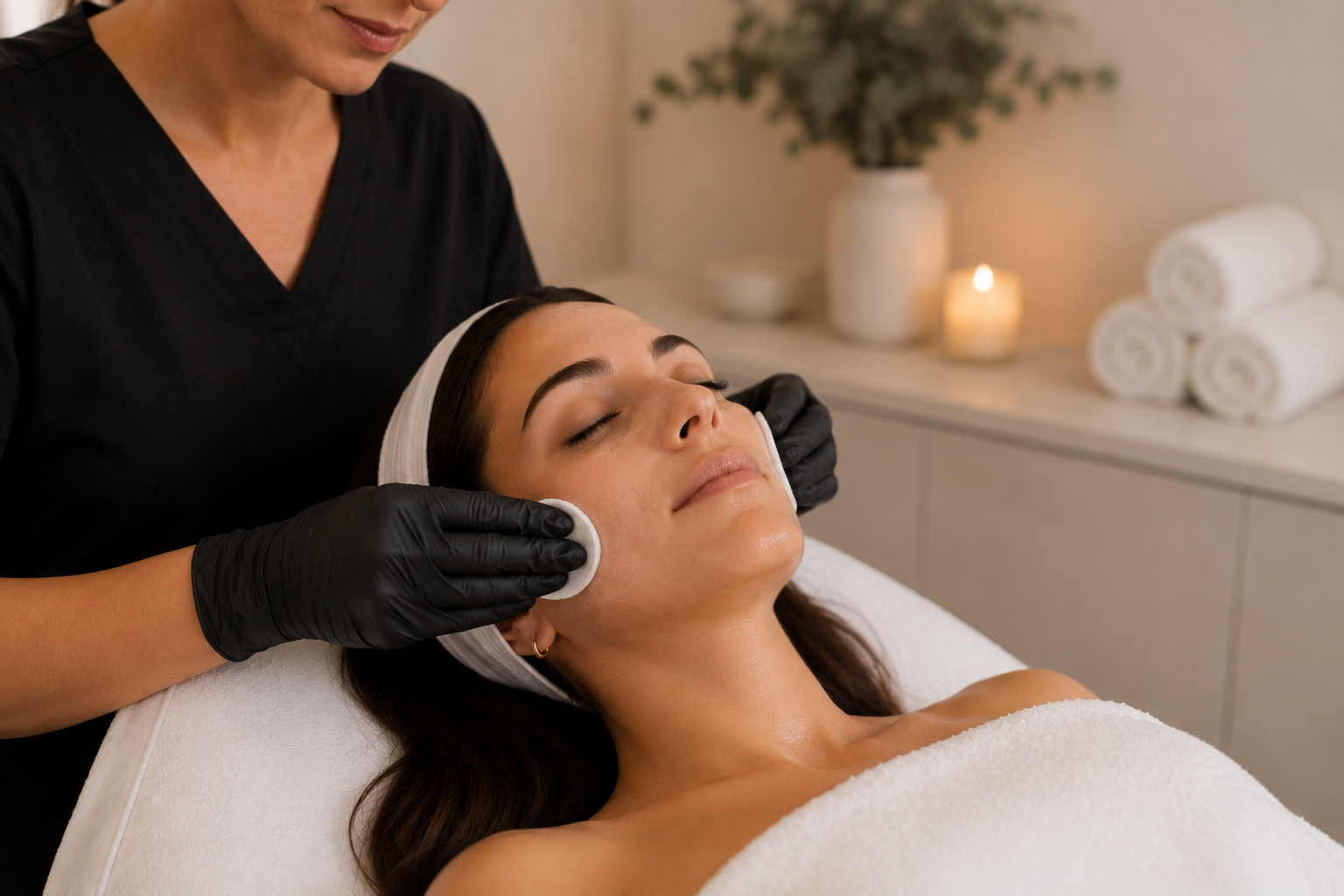 Traitement de microdermabrasion avec embout diamanté